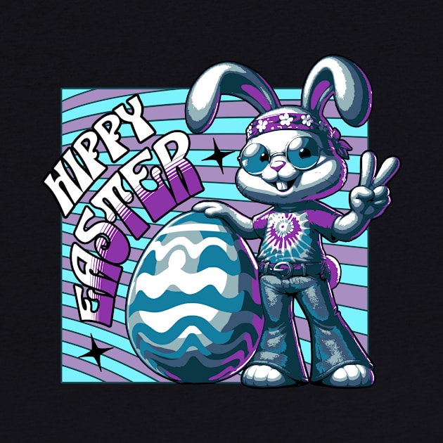 Hippy easter bunny by Graffik-Peeps